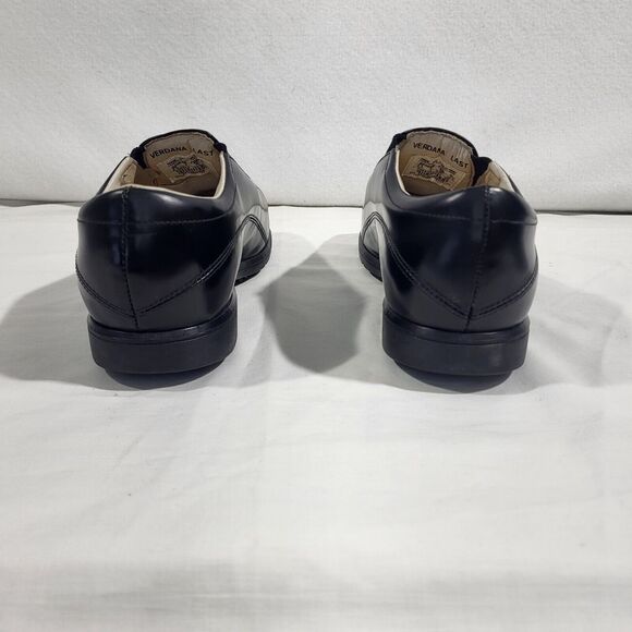 VTG NIKE Shoe AIR COMFORT Women 8.5 Black Leather Slip On GOLF Cleats 305276-001 main image 10